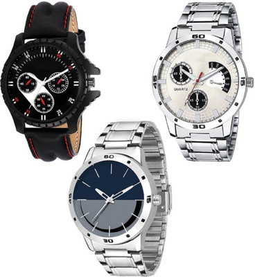 

Sponix Mart New fantastic combo-of-three-metallic-and-leather-super-quality Watch - For Men