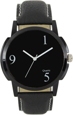 

Bright Fashion 006 Stylist Full Black Lather Strap Analog Watch - For Men