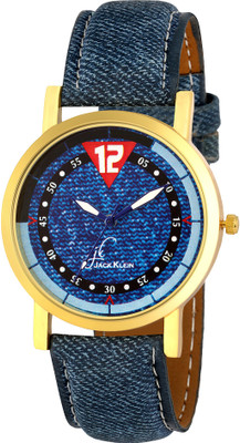 Jack Klein Fully Denim Finish Golden Case Analog Wrist Watch Watch - For Men