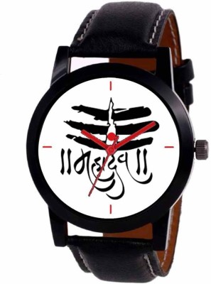 

LOREO LR00C129O Arrival Stylish MAHADEV Black Leather Strap Watch For Boys Watch - For Men