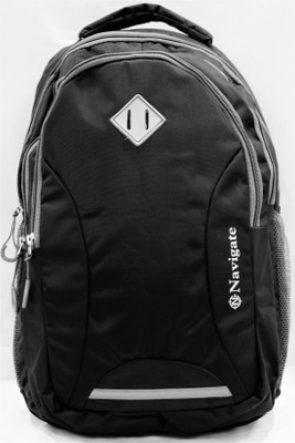 

NAVIGATE Black 25l Backpack with Rain Cover Waterproof Backpack(Black, Grey, 25 L)
