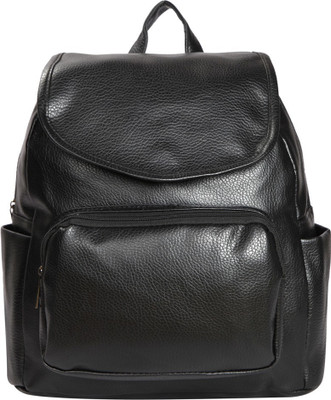 

Bagkok Black PU Backpack 4 L Backpack(Black)