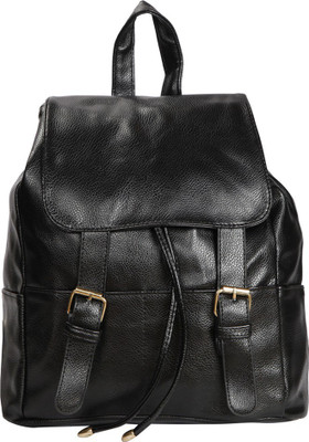 

Bagkok Black PU Backpack Backpack(Black, 11 inch)