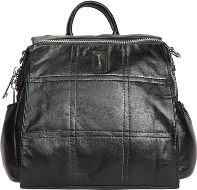

Bagkok Black PU Backpack Backpack(Black, 9 inch)