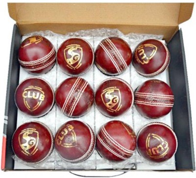 

PARADISE COLLECTION SG Club Cricket Leather Ball (Pack of 12, Red) Cricket Leather Ball(Pack of 1, Red)