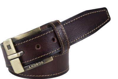 

ANDROS Men Casual Black Genuine Leather Belt