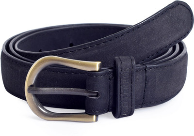 Lino Perros Women Casual Blue Artificial Leather Belt, Black