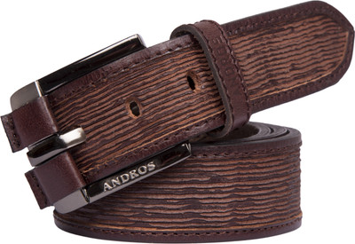 ANDROS Men Casual Brown Genuine Leather Belt