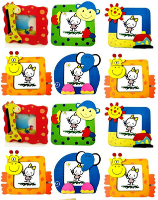 

Art Bundle Wooden Cute Animal Design Photo Frame for Birthday Return Gift- Set of 12(Set of 12)