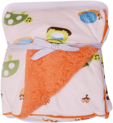 

Guru Kripa Baby Products Printed, Cartoon  Crib Baby Blanket(Polyester, Peach