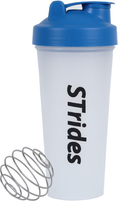 

STrides Blue Protein Shaker ( Pack of 1 - 600ml ) 600 ml Shaker(Pack of 1, Blue), Blue;white