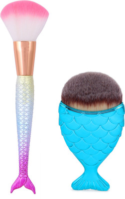 

Out Of Box Professional Beauty Cosmetics 2 Piece Mermaid Fish Makeup Brushes(Pack of 2)