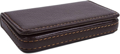 

WST Leather Visiting /Credit Card Holder,Business Card Case Holder, ID Card Holder - (Set of 1 ) 15 Card Holder(Set of 1, Brown)