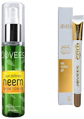 

Jovees Sun Defence Neem Skin Toner-100ml, 24 Carat Gold Eye Contour Gel-20g.(Set of 2)