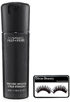 

divas beauty Eyelashes, Mac Prep - Prime Moisture Ifrusion Face Serum(Set of 2)