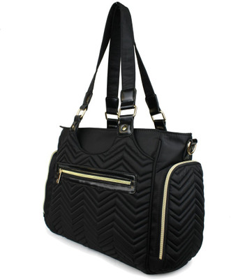 

Colorland NEW Multifunction Baby Bag Large Capacity Tote Stylish Quilting for Mom with Changing Pad Tote Diaper Bag(Black)