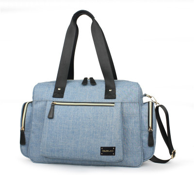 

Colorland Waterproofed Polyester Luxury Mummy Tote Shoulder Bag with Changing Pad (Blue) Messenger Diaper Bag(Blue)