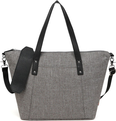 

Colorland Lightweight Mommy Diaper Bag with Padded shoulder Downtown Baby Nursing Bag (Light Grey) Crossbody Messenger Bag(Light Green)