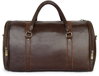 

Shrih Unisex Premium Leatherette Travel Duffle Weekender Bag (Brown) Travel Duffel Bag(Brown)