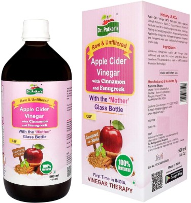 

Dr. Patkar's C&F-500 Apple Cider Vinegar(500 ml, Cinnamon, Fenugreek Flavored)