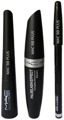 

MAC BB PLUS Eyebrow Pencil Black & Liquid EyeLiner & Mascara (3in1) (Set of 3) (blackj) 12 g(BLACK)