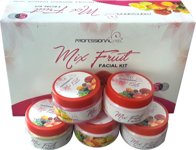 

Professional ''Mix Fruit Facial'' Kit, Way To Use Facial Kit, Fairness, Whitening Skin, Skin Glow Instant result without damage skin, Mix Fruit facial 820 g(Set of 5)