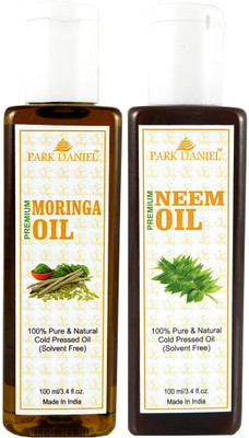 

Park Daniel Organic Moringa oil and Neem oil - Natural & Undiluted combo of 2 bottles of 100 ml (200ml)(300 ml)