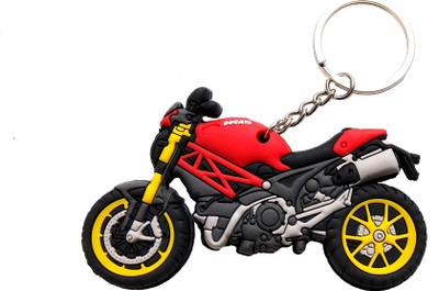 

Techpro double sided rubber key chain with DUCATI design Locking Key Chain(Multicolor)