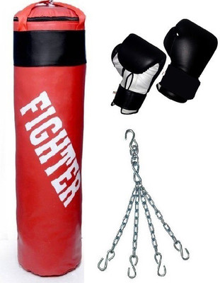 

Fighter RED Punching bag & Punching Gloves Boxing Kit