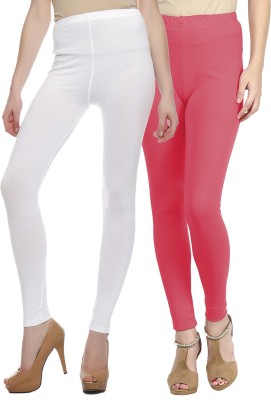 Sakhi Sang Ankle Length Western Wear Legging(Pink, Solid)