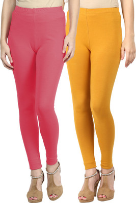 Sakhi Sang Ankle Length Western Wear Legging(Pink, Yellow, Solid)