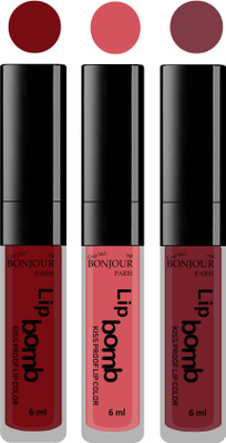 

Bonjour Paris Long lasting velvet matte lipstick(brown, wild blush, nude, 18 g)
