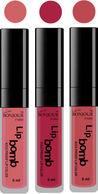 

Bonjour Paris Long lasting velvet matte lipstick(nude, wine, nude, 18 g)