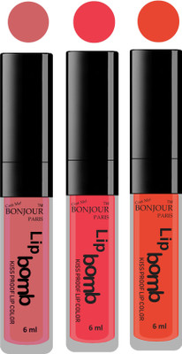 

Bonjour Paris Long lasting velvet matte lipstick(nude, irresistble pink, brick orange, 18 g)