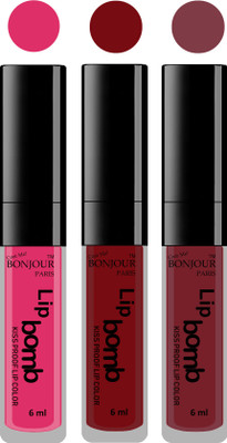 

Bonjour Paris Long lasting velvet matte lipstick(pink, brown, wild blush, 18 g)