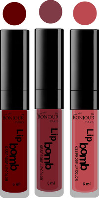 

Bonjour Paris Long lasting velvet matte lipstick(mauve, wild blush, nude, 18 g)