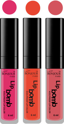 

Bonjour Paris Long lasting velvet matte lipstick(pink, brick orange, wild blush, 18 g)