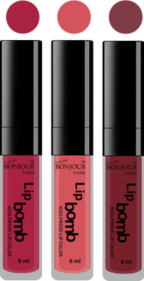 

Bonjour Paris Long lasting velvet matte lipstick(wine, wild blush, wild blush, 18 g)