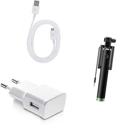 DAKRON Wall Charger Accessory Combo for Sony Xperia X Dual SIM(White)