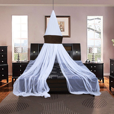 Creative Textiles Polyester Adults Washable clean environment to sleep Mosquito Net(white:brown, Ceiling Hung)