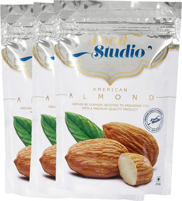 

Food Studio American Almonds (Regular Badam) Pack of 3 Almonds(750 g, Pouch)