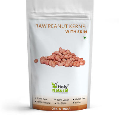 

Holy Natural Raw Peanut Kernel with Skin - 1 KG Assorted Nuts(1 kg, Pouch)
