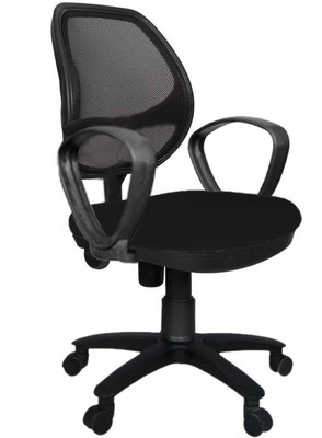 Rajpura 803 Net Back Revolving Chair with push back mechanism in Black Fabric and Black Mesh Fabric Office Executive Chair(Black) Rajpura 803 Net Back Revolving Chair with push back mechanism in Black Fabric and Black Mesh Fabric Office Executive Chair(Black)