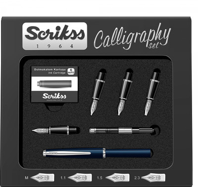 

Scrikss Pen Set with four nibs ( medium, 1.1mm, 1.5mm, 2.3mm ) Calligraphy