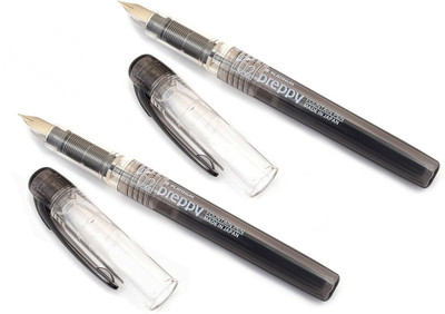 

Platinum Preppy Black Cartridges & 02 Extra Fine Nib Black Fountain Pen(Pack of 2)