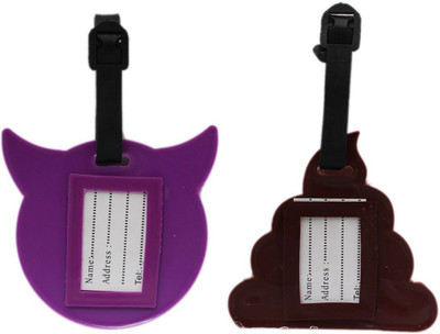 

Tootpado Luggage Tag Emoji Design - Pack of 2 (CLNT24) - Bag Travel Tags Luggage Tag(Multicolor)