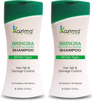 

KAZIMA Bringha Anti Hair Fall Control Shampoo (200ml Pack of 2) For Anti Hair Fall Control & Damage Repair & Hair Growth Treatment - Contains power of 9 bringha plants(200 ml)