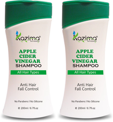 

KAZIMA Apple Cider Vinegar Shampoo (200ml Pack of 2) with Coconut Milk Proteins | Argan oil & Miracle 10 Natural Ingredient in 1 | Idea For Intensive Repair & Revitalize, Frizz Defy Luster, Total Radiance, Perfect Color Protection(200 ml)