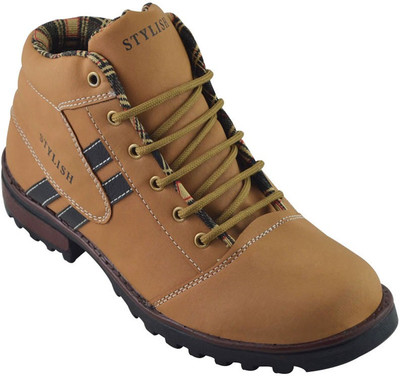 

elvace Boot for men - 5013B Boots For Men(Tan, Black, 513;tan