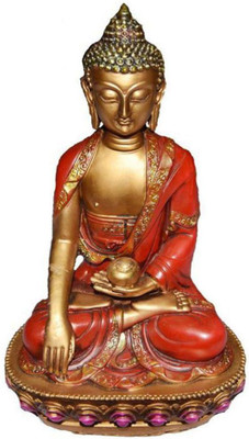 nitin collection buddha idol Decorative Showpiece  -  15 cm(Polyresin, Multicolor)